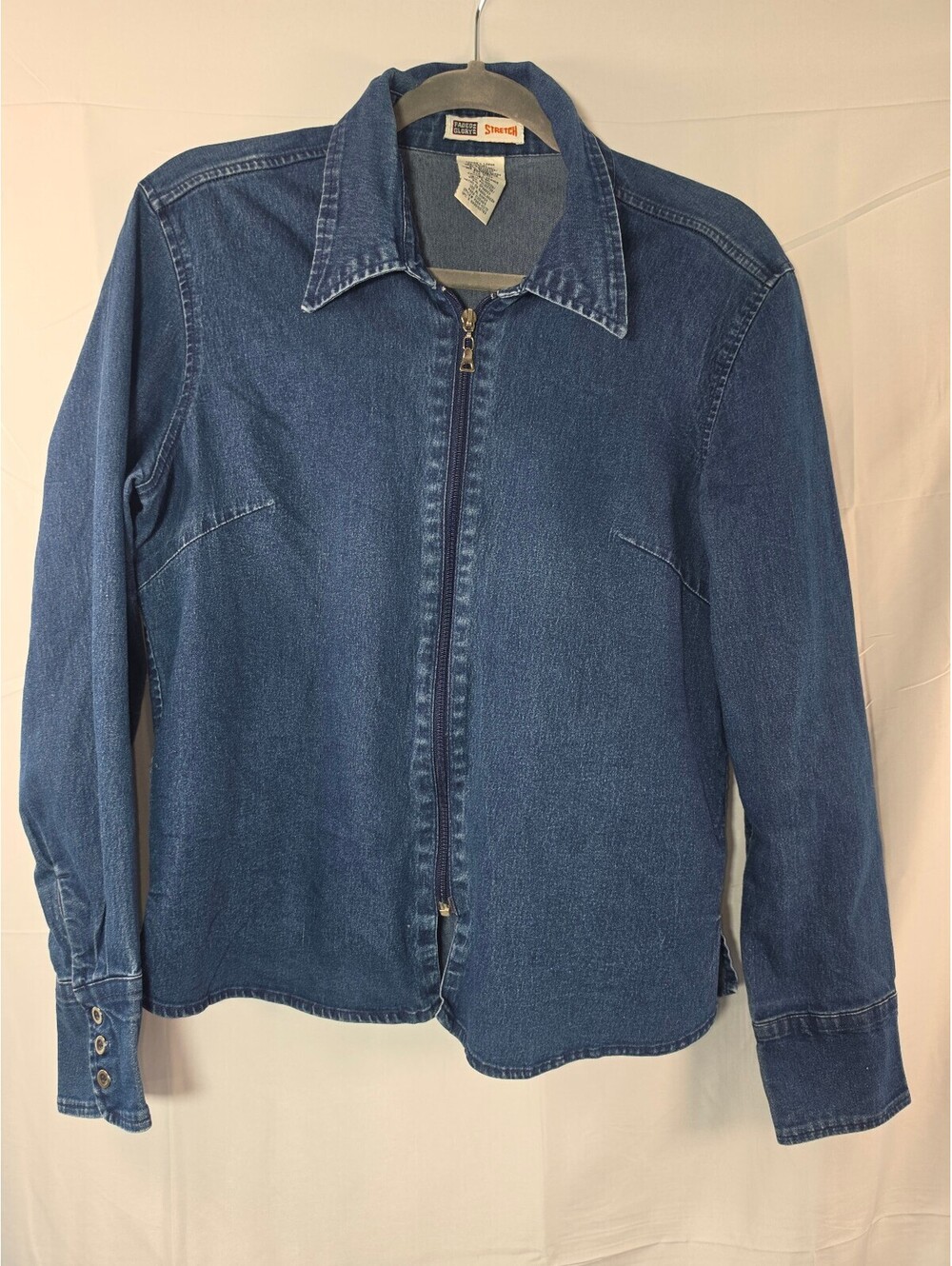 Faded Glory Women's Denim Zip-Up Jacket Size Large